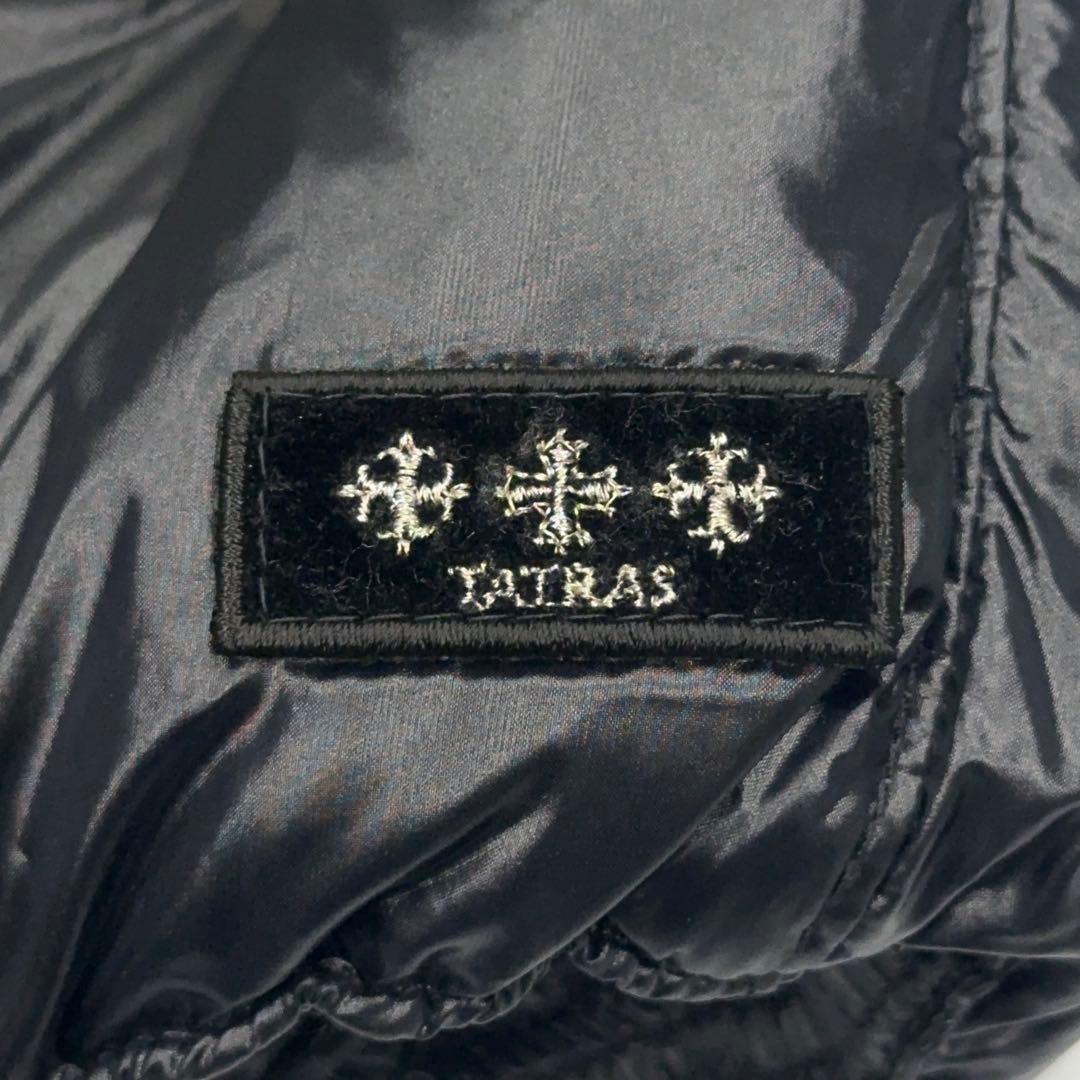 11941【美品・希少3サイズ】TATRAS ファー付きダウンベスト　シャイニー