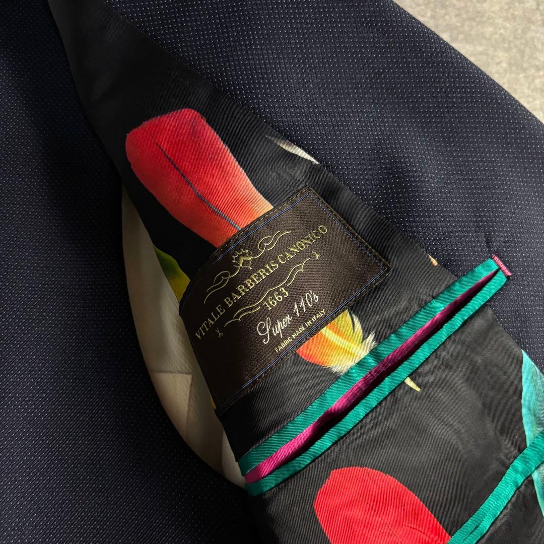 【PaulSmith】セットアップ シングルスーツ ネイビー 裏地フェザー