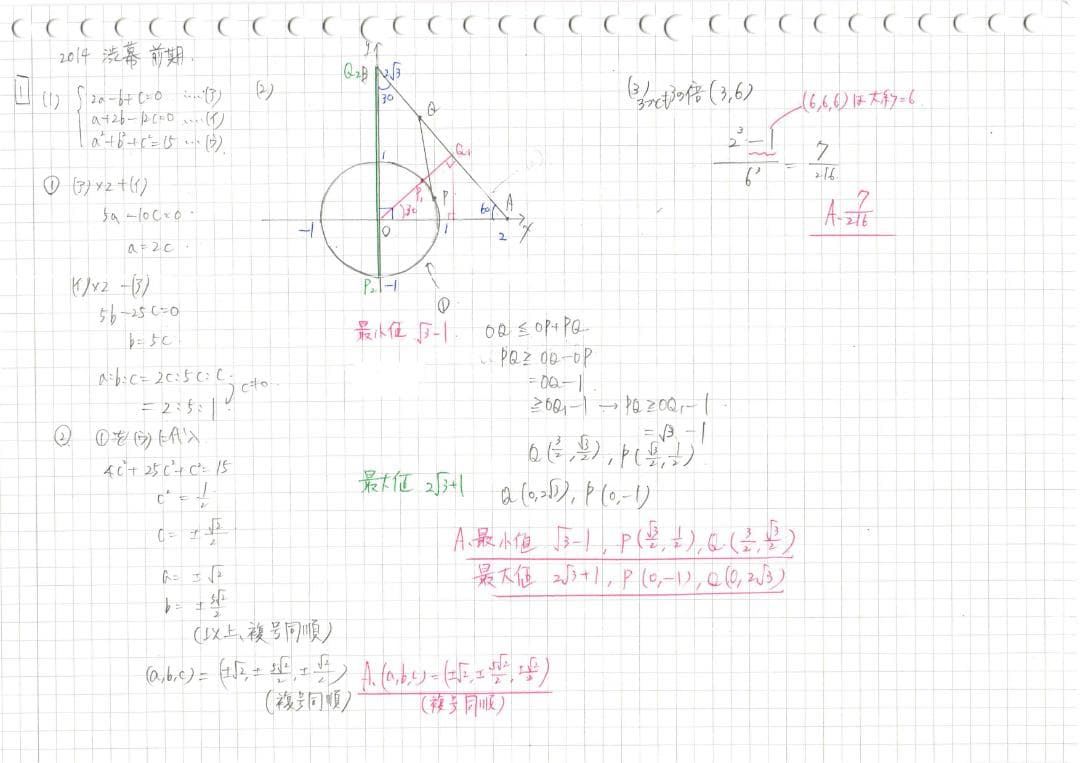 今だけ3割引 塾講師オリジナル数学解説 渋幕 高校入試 過去問 2008-25