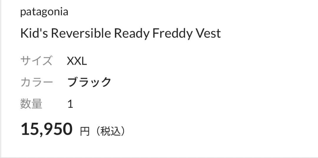 パダゴニアキッズ・リバーシブル・レディ・フレディ・ベストXXLサイズ大人も着れる