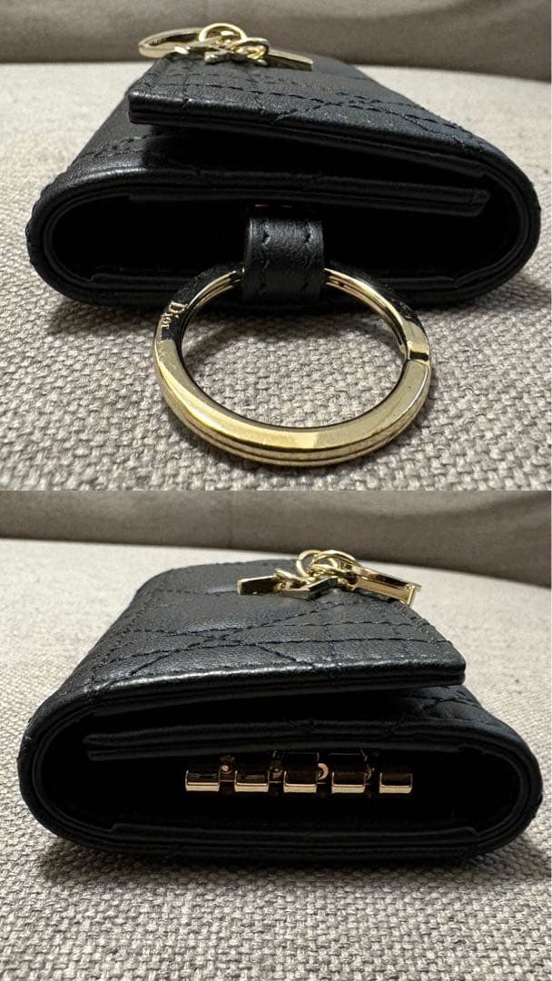 Dior キーケース　カナージュ　ブラック