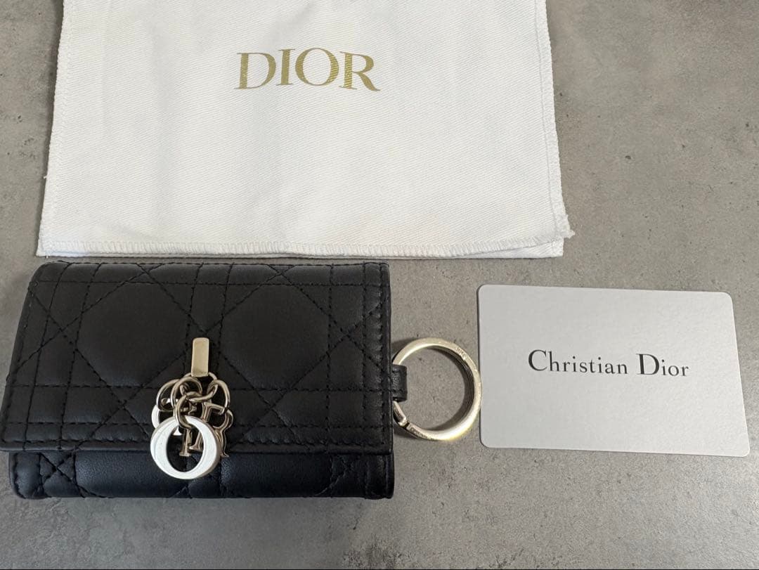 Dior キーケース　カナージュ　ブラック