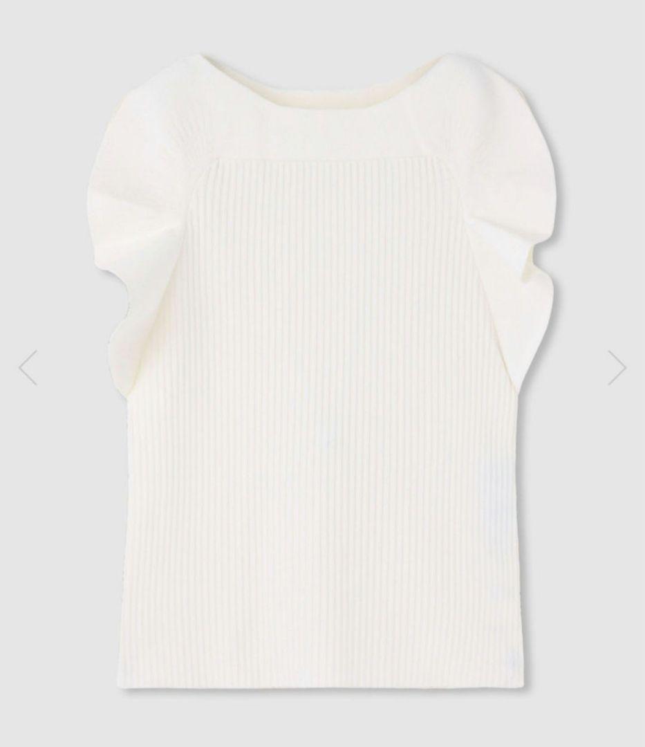 新品LOULOU WILLOUGHBYスキャーラッププルオーバー ホワイト