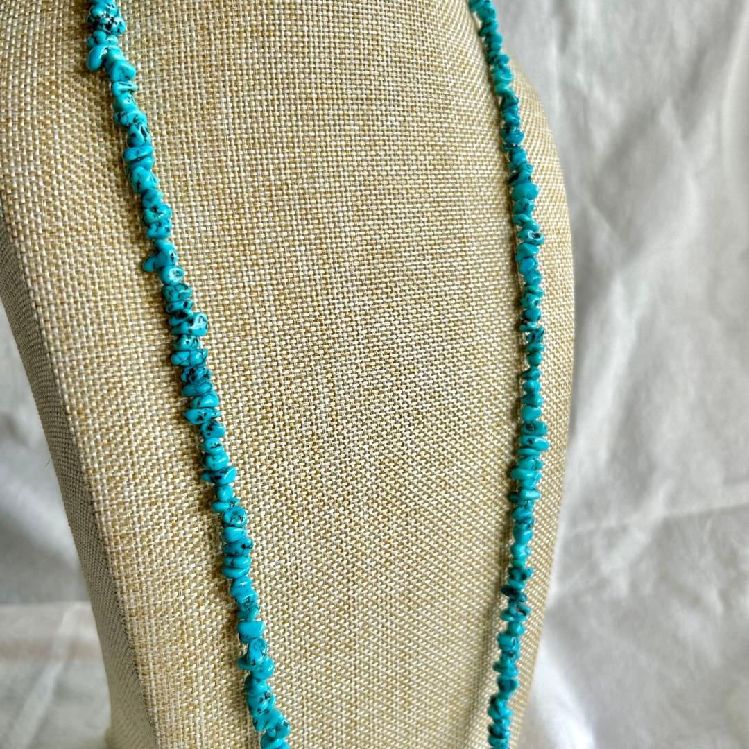 インディアンジュエリー　ネックレス　ターコイズ　ターコイズナゲット　ナバホ　ズニ