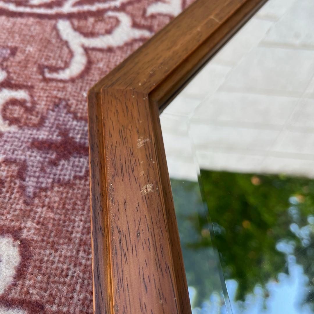 高品質◾️maruni マルニ 八角形 オーク材 ウォールミラー 壁掛けミラー 鏡