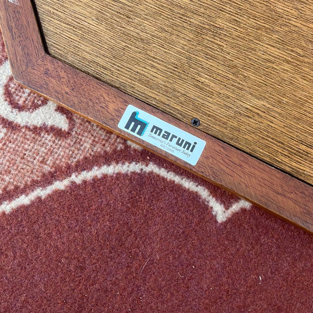 高品質◾️maruni マルニ 八角形 オーク材 ウォールミラー 壁掛けミラー 鏡