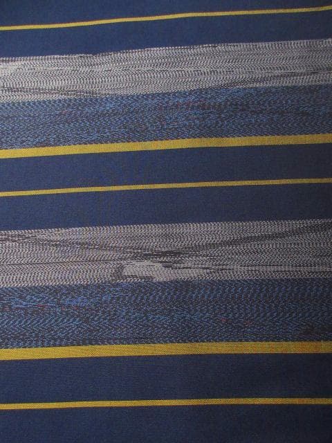 未着用に近い！美品＊本場縞大島＊本場大島紬＊上村商店＊着物＊１６３ｃｍ＊裄６７