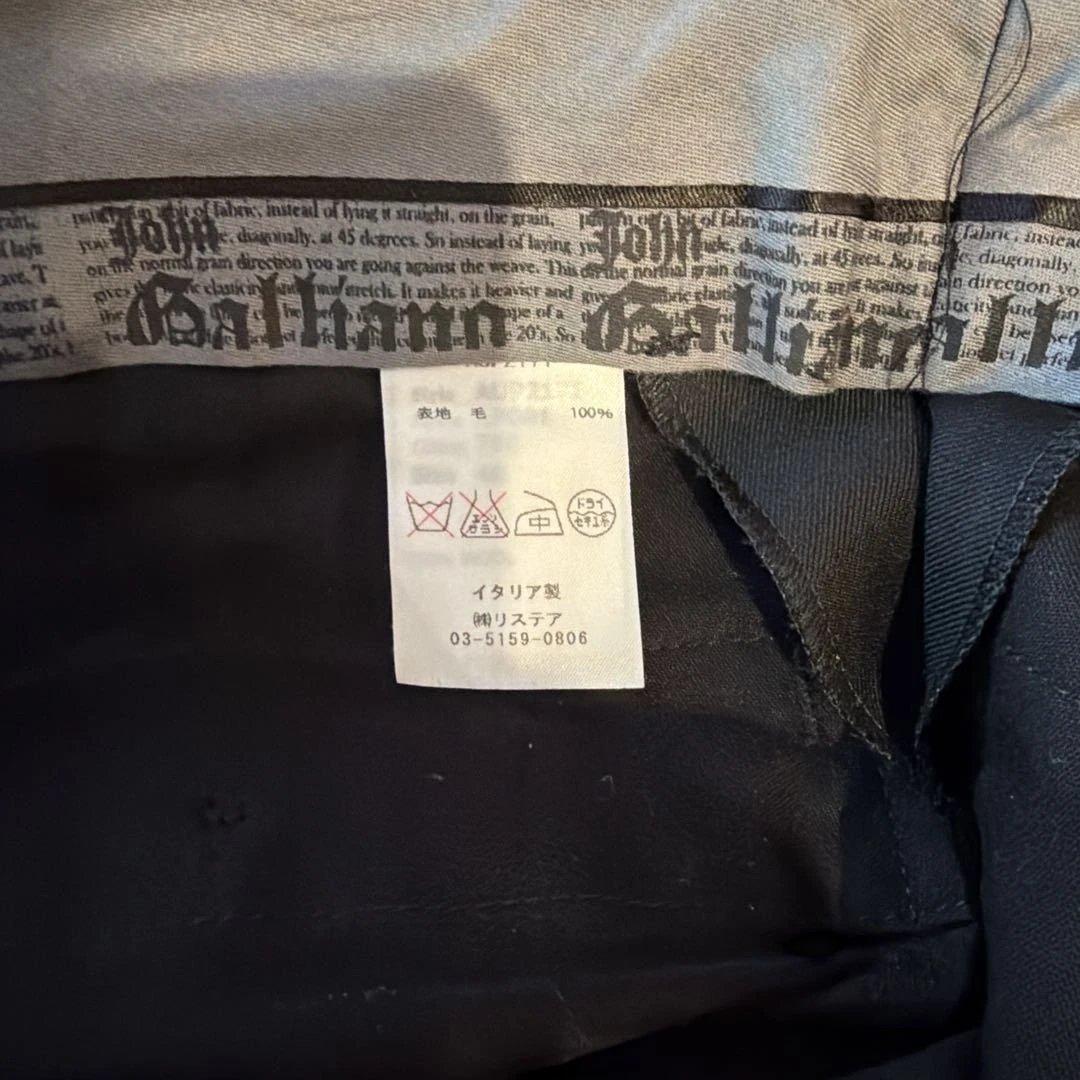 john galliano フレア　スラックス　48