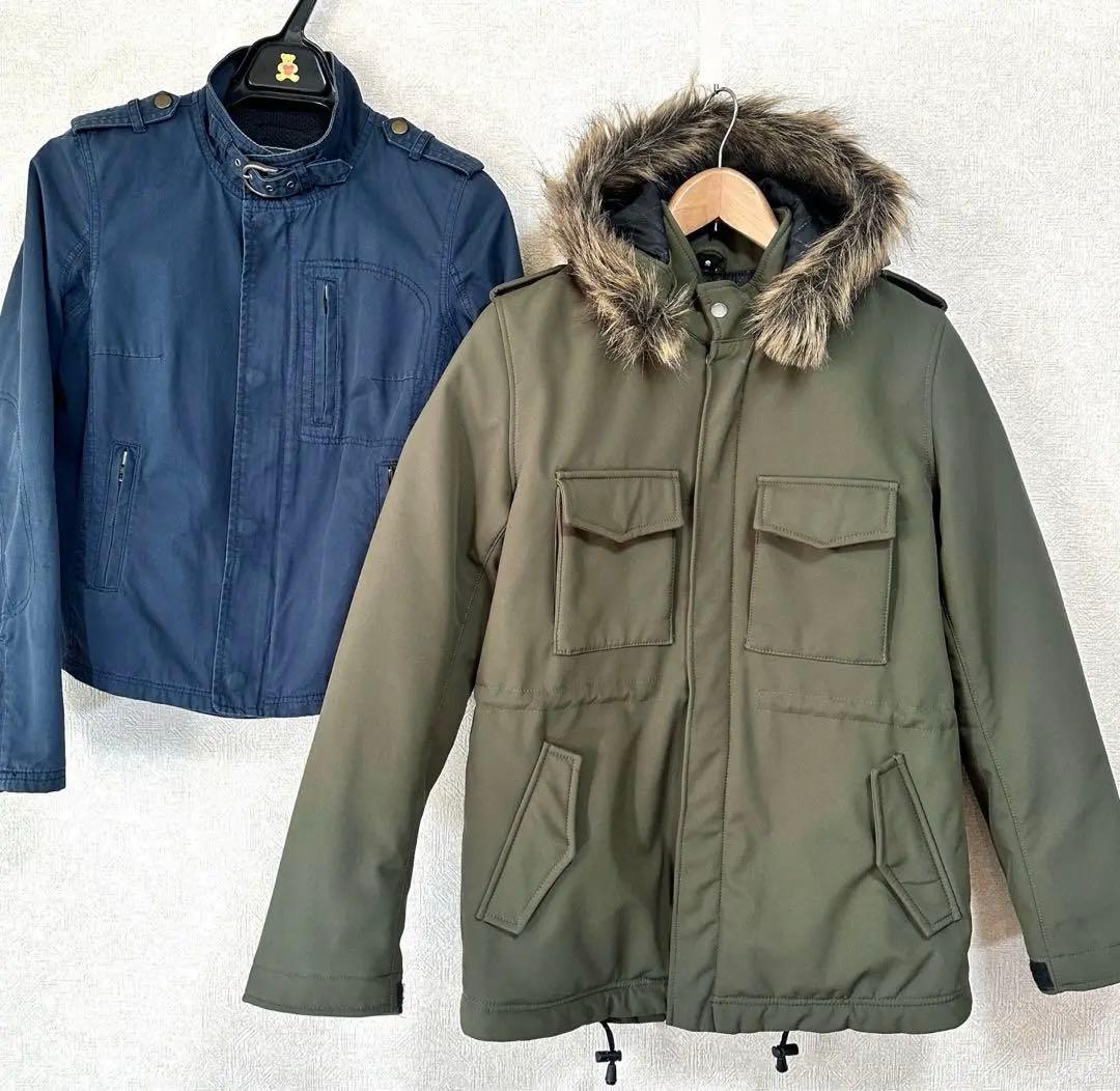 ゆ*は様 お得2着セットデグナーウインタージャケットライダース冬モッズコートカー