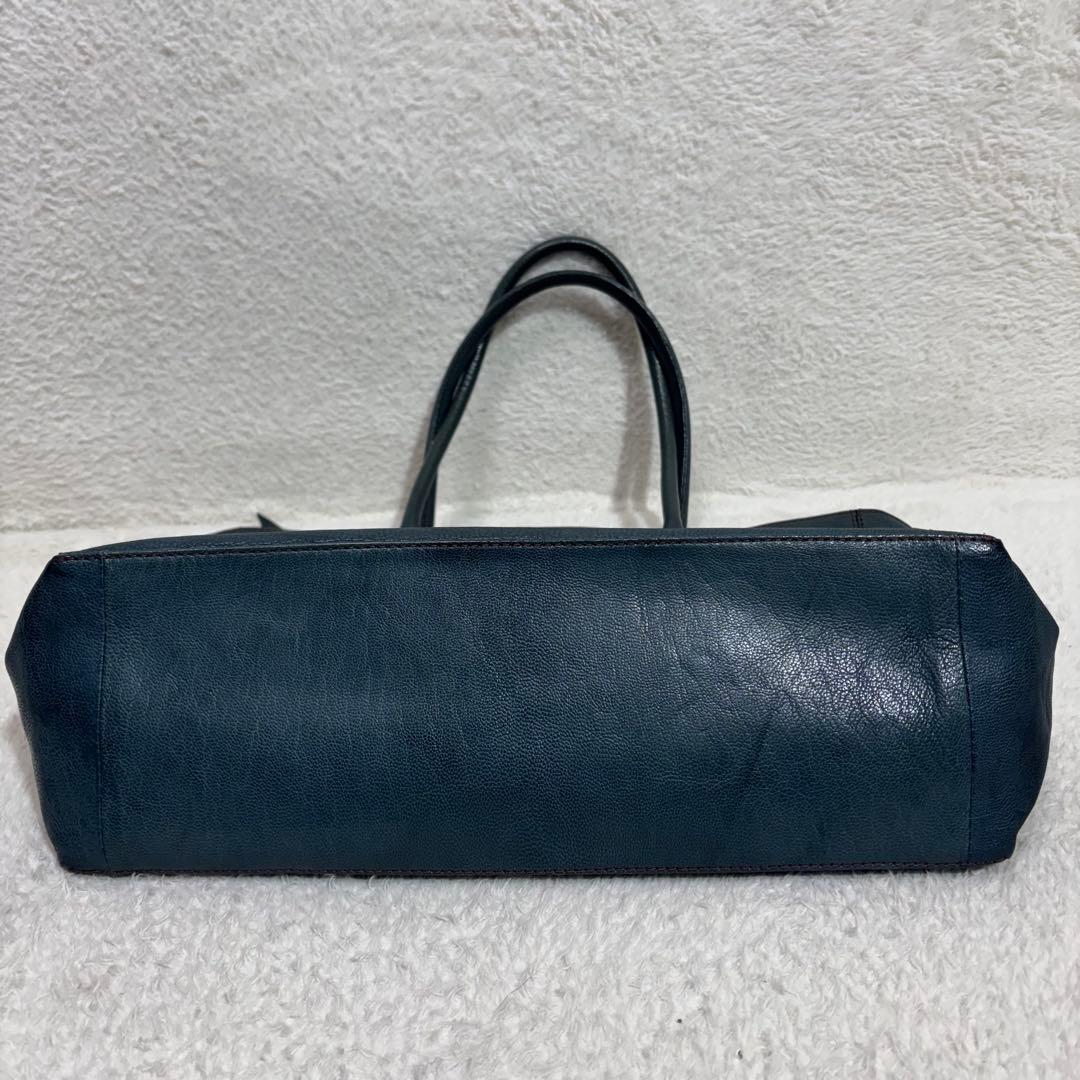 希少　ゲンテン　トートバッグ ゴートレザー A4対応 焦がしバフ加工　レディース