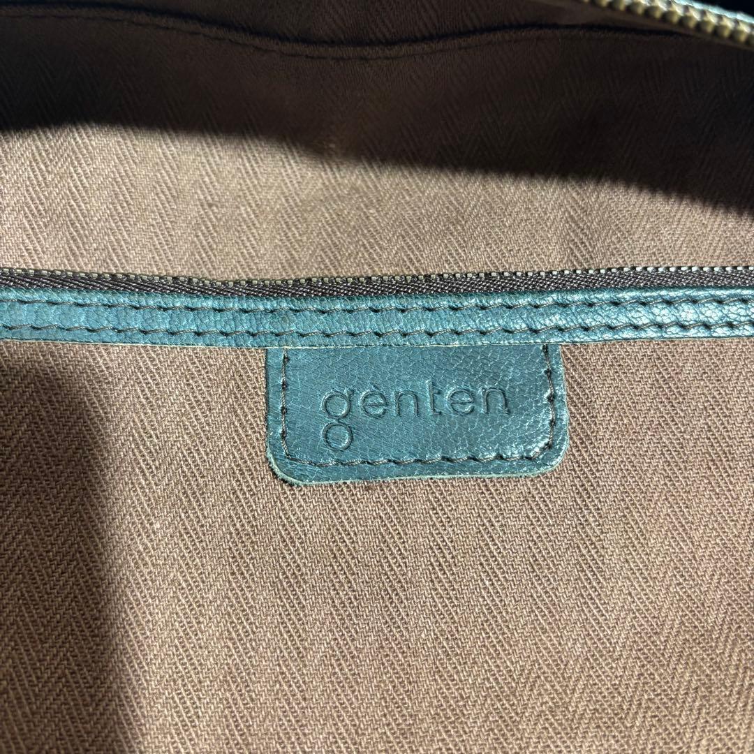 希少　ゲンテン　トートバッグ ゴートレザー A4対応 焦がしバフ加工　レディース