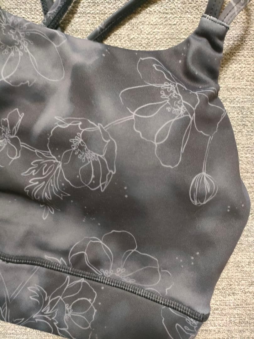 ちあき❀⑰SUKALAブラトップ花柄S グレー㉓トップスSスポットペイント