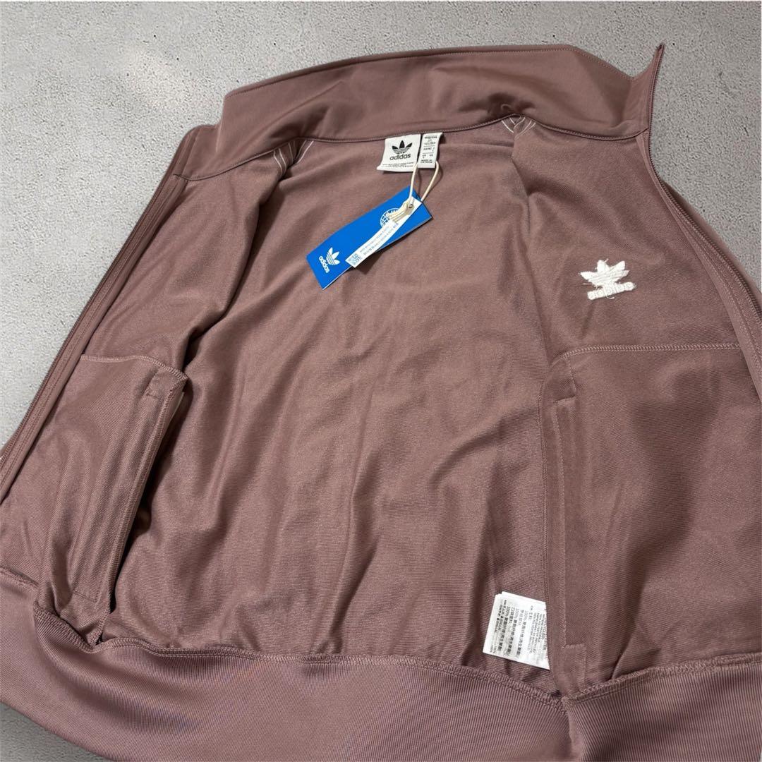 adidas くすみピンク ファイヤーバード 襟高 トラックトップ ジャージ