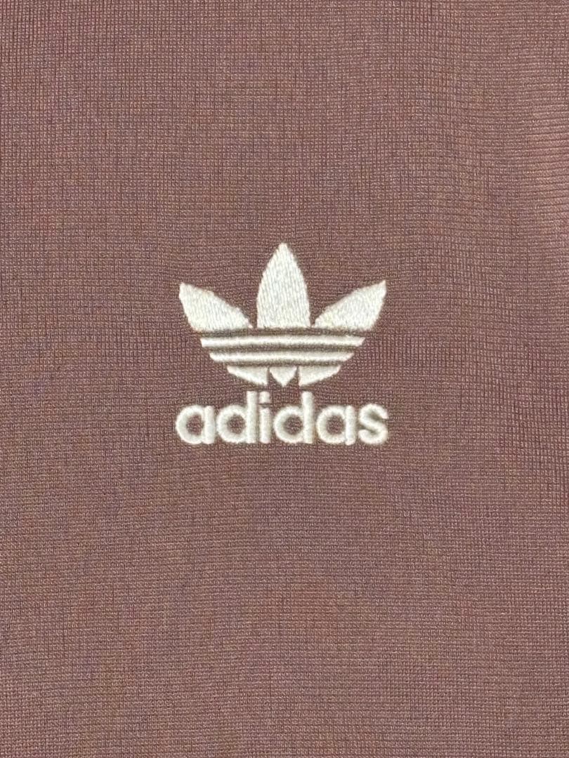 adidas くすみピンク ファイヤーバード 襟高 トラックトップ ジャージ