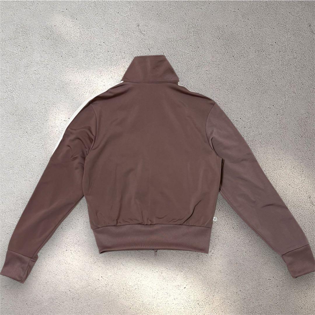 adidas くすみピンク ファイヤーバード 襟高 トラックトップ ジャージ