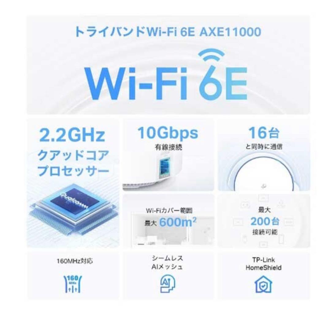 TP-Link AXE11000 Wi-Fi 6E トライバンド メッシュ