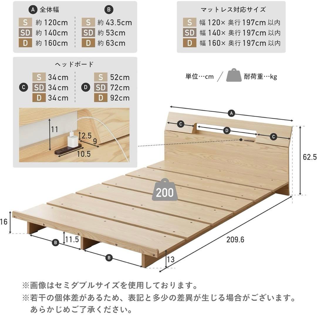 【二重あごちゃん】ベッドフレーム　シングル　セミダブル
