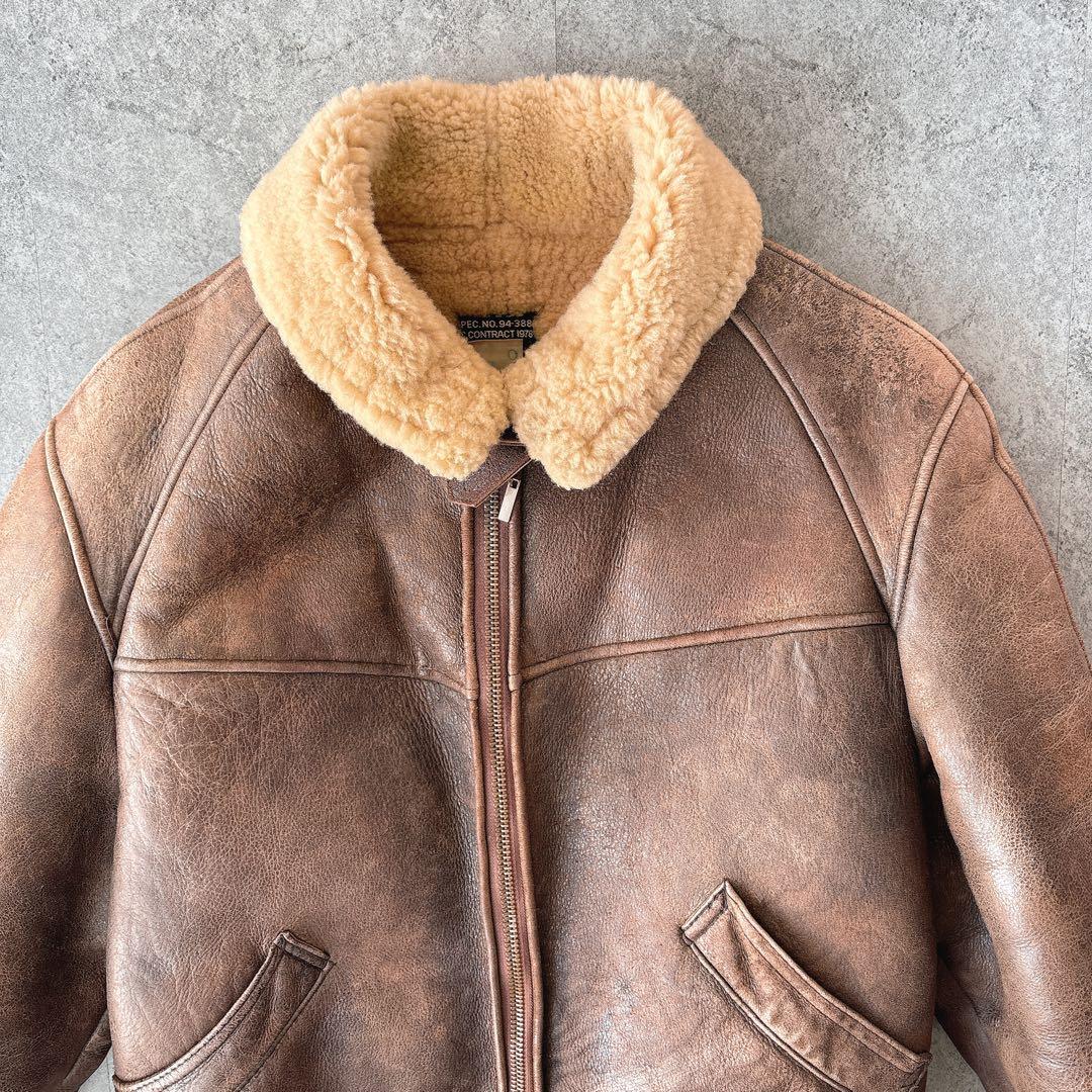 AVIREX B-6 フライトジャケット 40 USA製 ムートン 90s