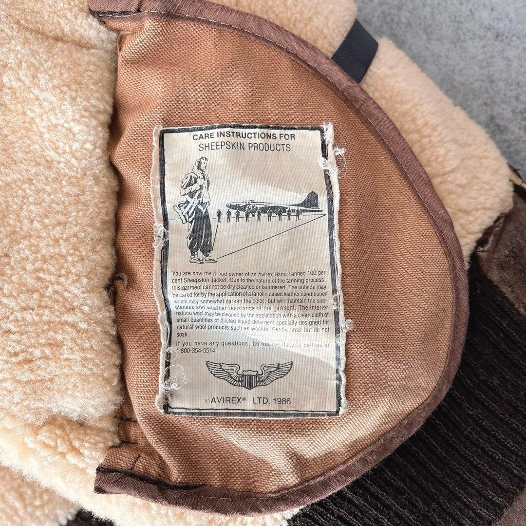 AVIREX B-6 フライトジャケット 40 USA製 ムートン 90s