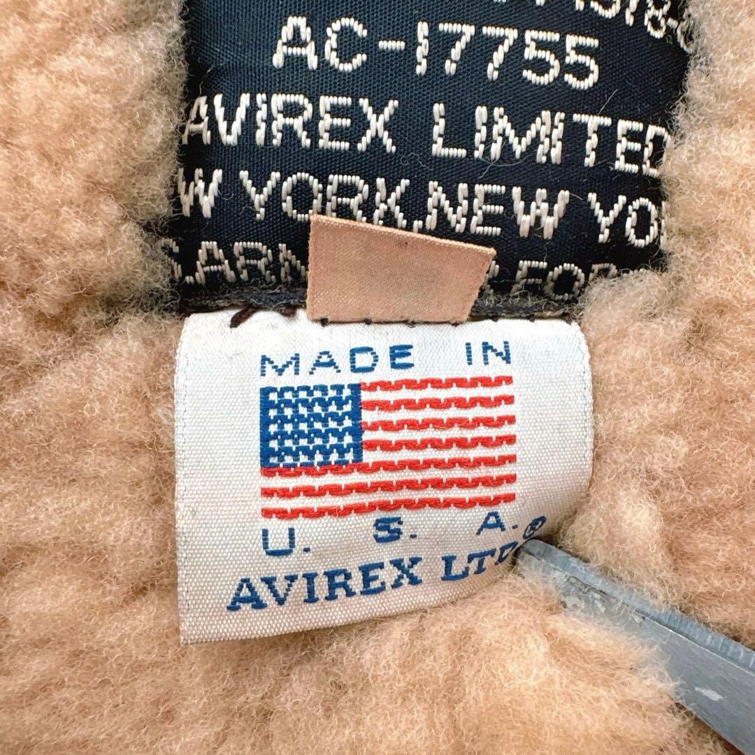 AVIREX B-6 フライトジャケット 40 USA製 ムートン 90s
