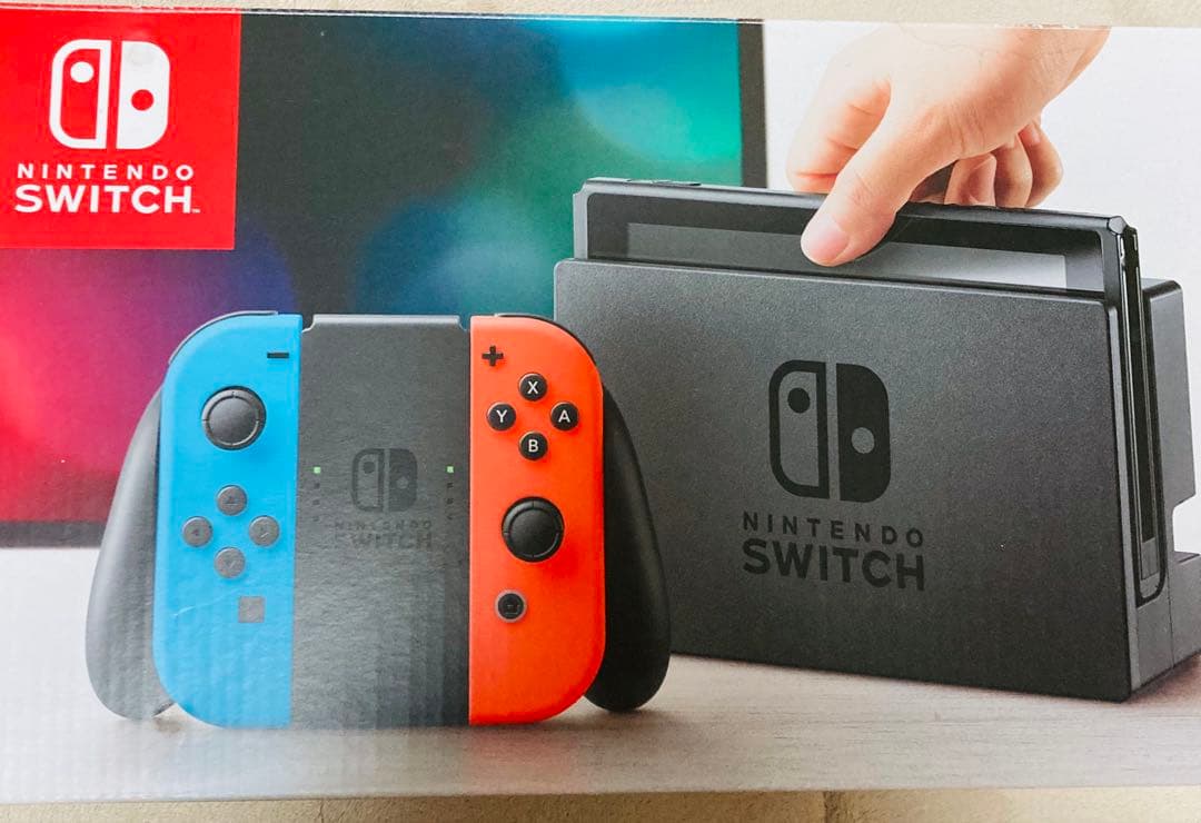 （美品）Nintendo Switch 本体 青/赤 ジョイコン付き（接触不良）