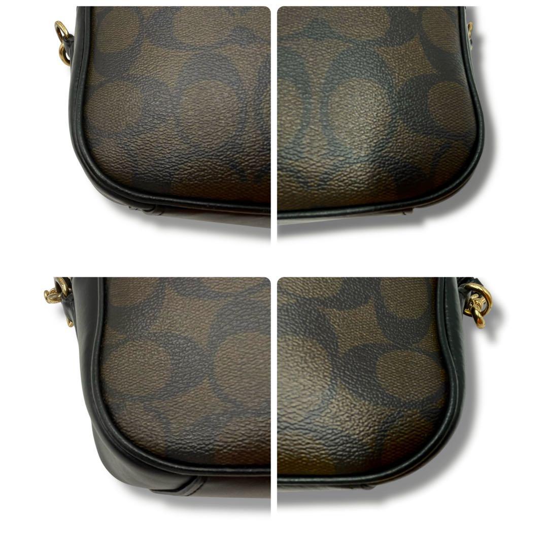 極美品 コーチ 2way Wファスナー カメラバッグ ショルダーバッグ 斜め掛け