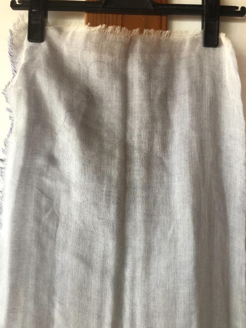 GUCCI GGロゴマフラー グレー 100%コットン　イタリア製