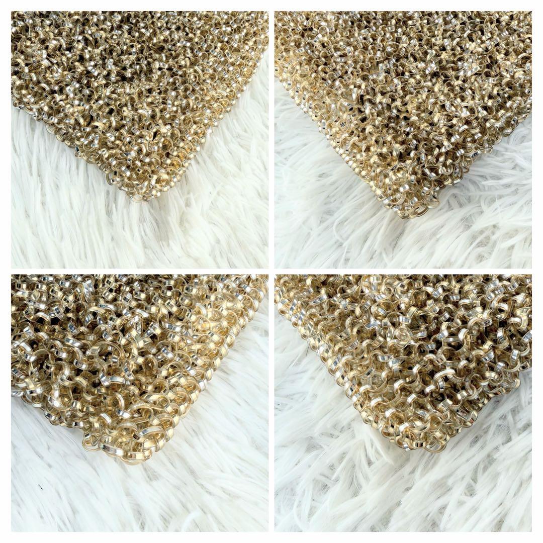 美品✨アンテプリマ ワイヤーバッグ シャンパンゴールド ポーチ付き