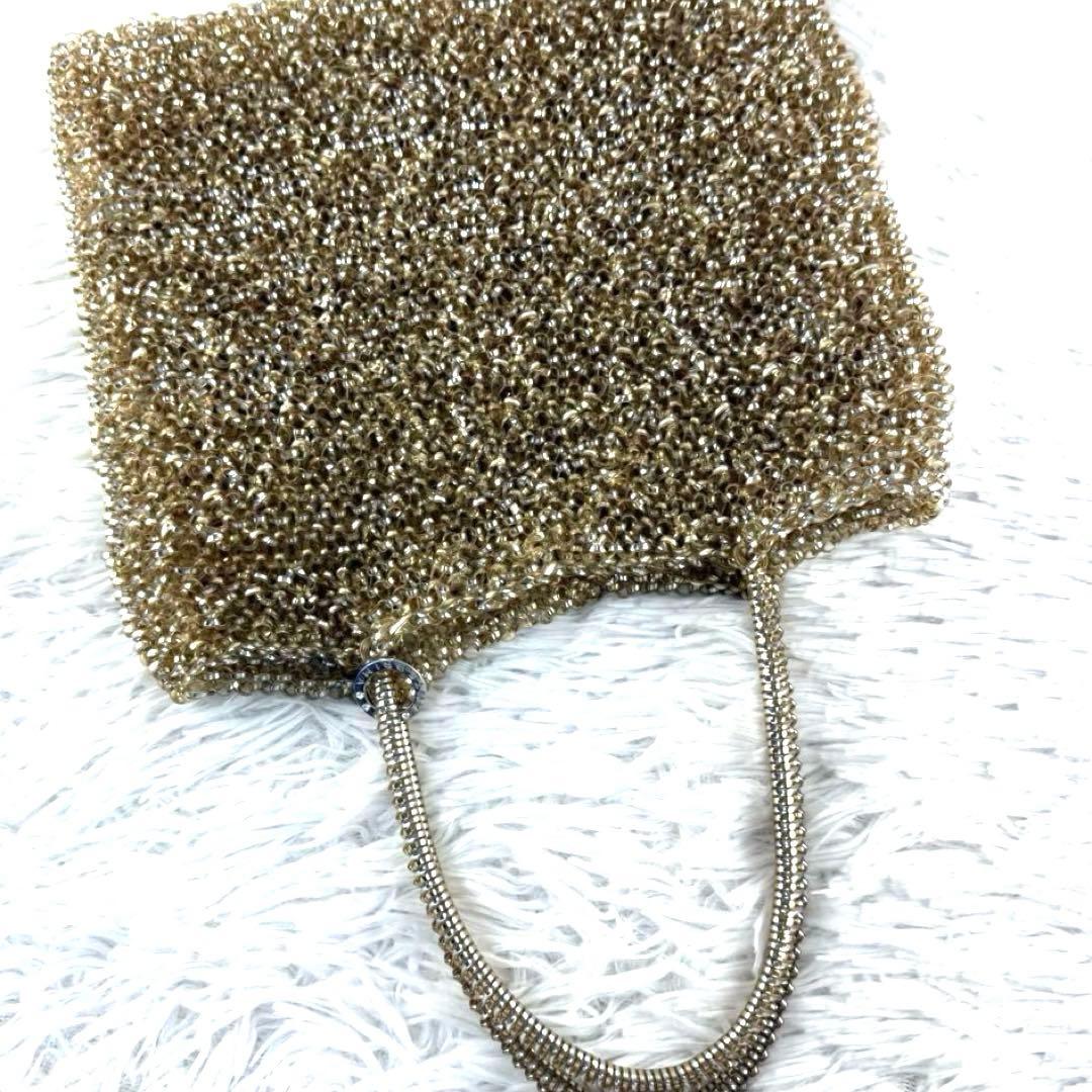 美品✨アンテプリマ ワイヤーバッグ シャンパンゴールド ポーチ付き