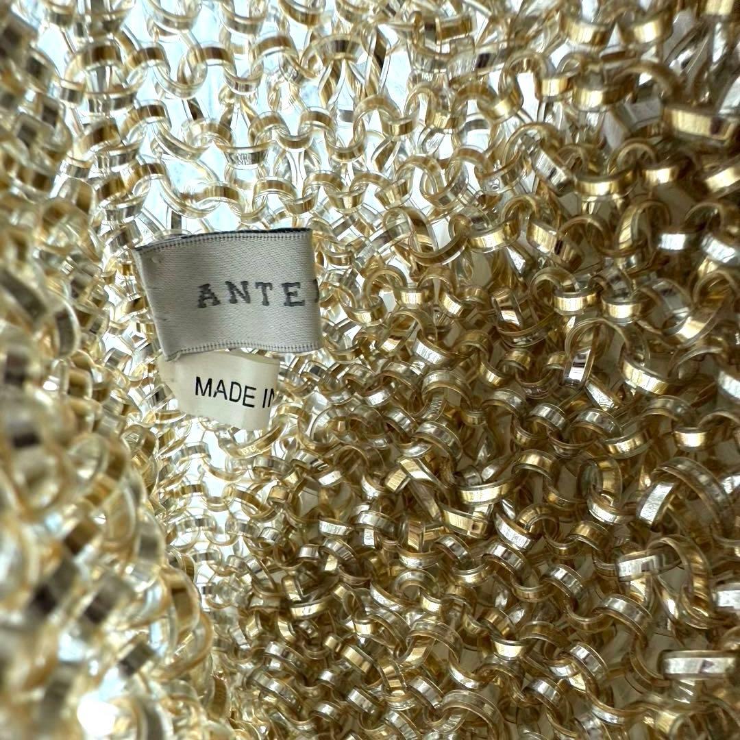 美品✨アンテプリマ ワイヤーバッグ シャンパンゴールド ポーチ付き