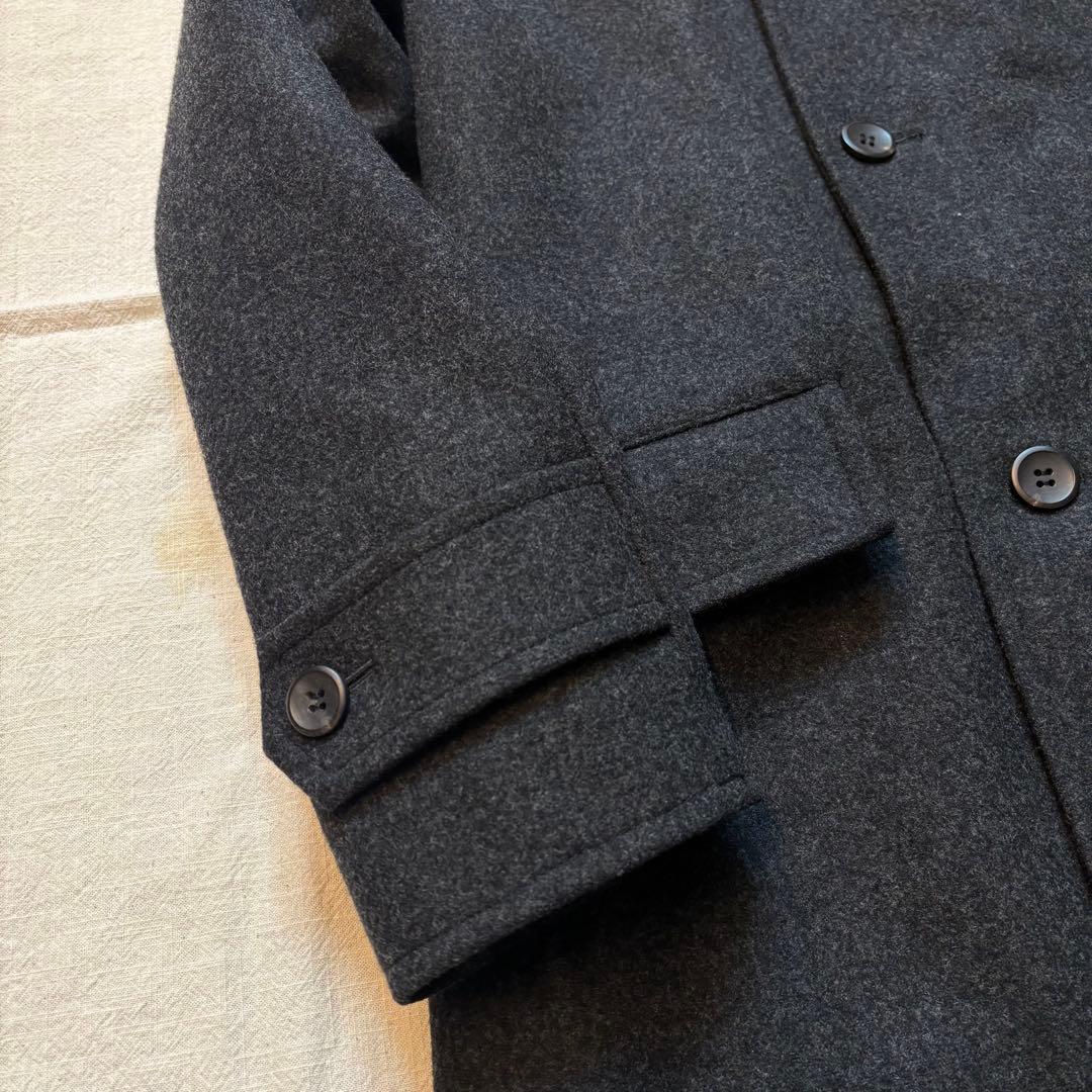 【美品】VADEL ヴァデルショールカラーニット襟 ウールコート 日本製 46