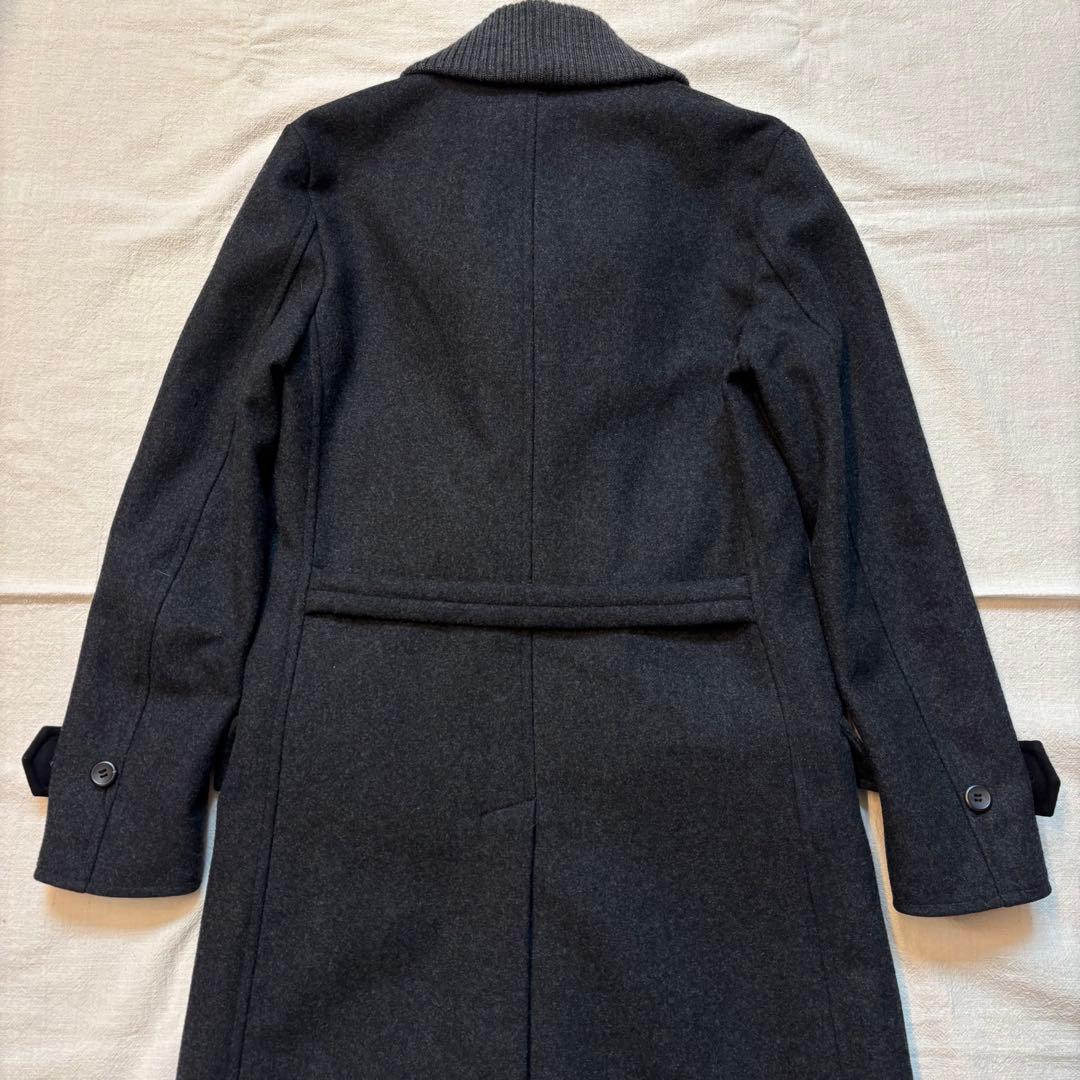 【美品】VADEL ヴァデルショールカラーニット襟 ウールコート 日本製 46