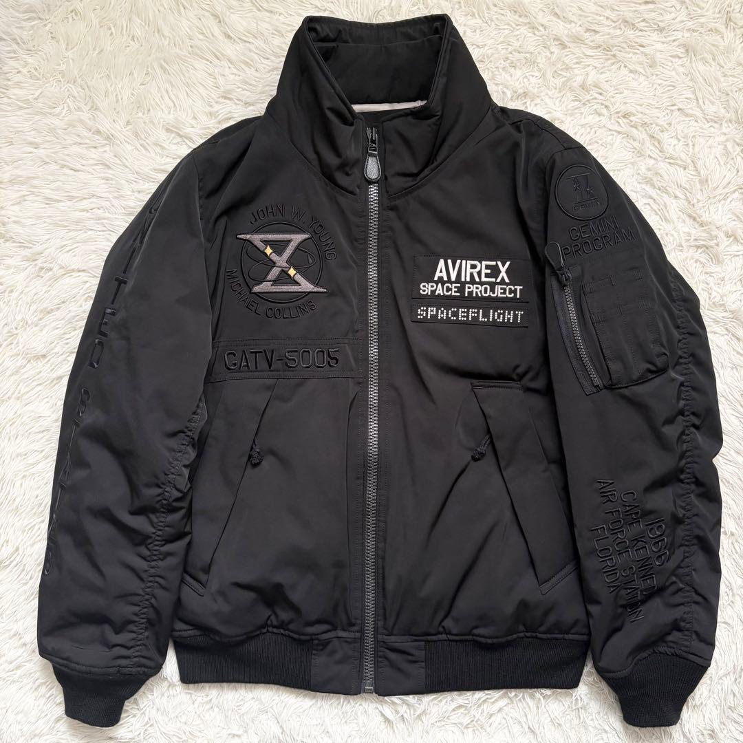 XL 美品 AVIREX フライトジャケット MA-1 GT-10 ブラック