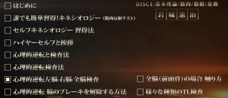 フルスキャンシステム・マスタープログラム　 セルフキネシオロジー