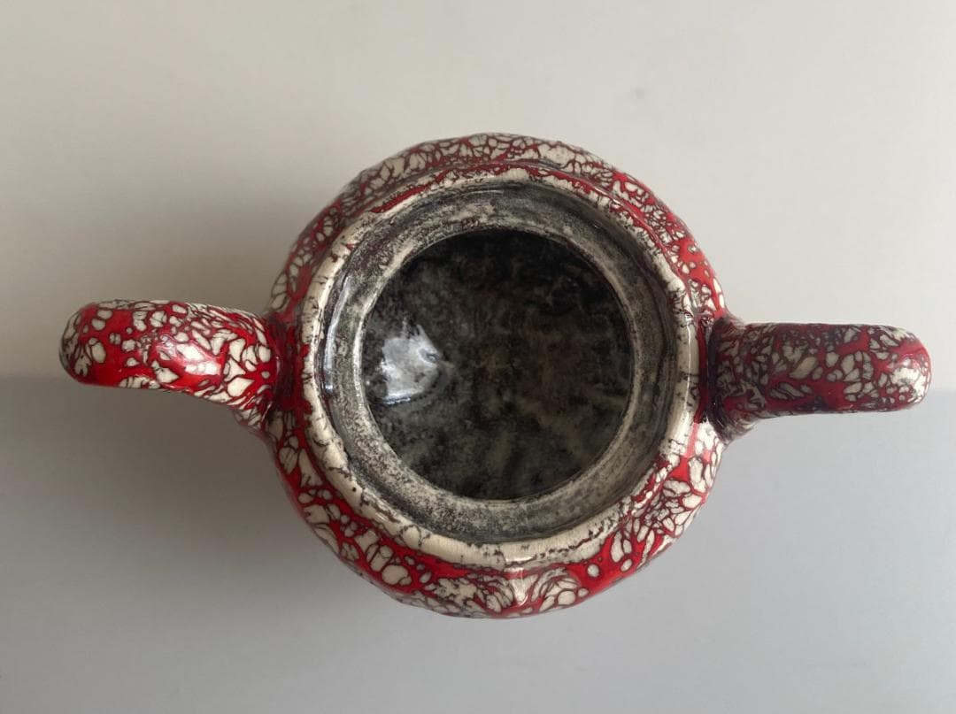 陶芸　箕面焼　二代松田箕山　獅子付き　耳付き　三ツ足香炉　香道具　茶道具