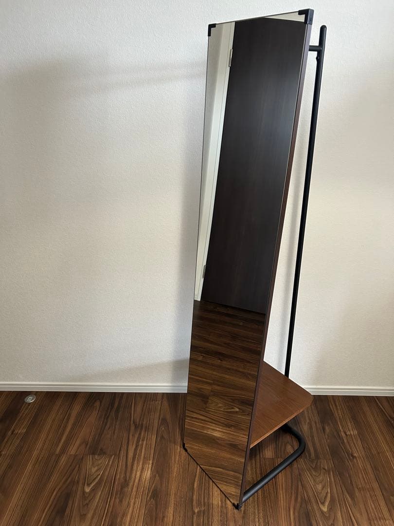 ミラー付き　ハンガーラック　姿見　ラック　スタンドミラー