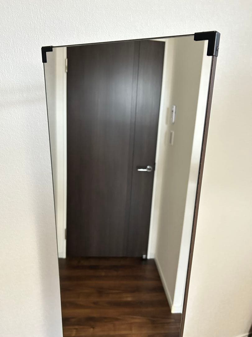 ミラー付き　ハンガーラック　姿見　ラック　スタンドミラー