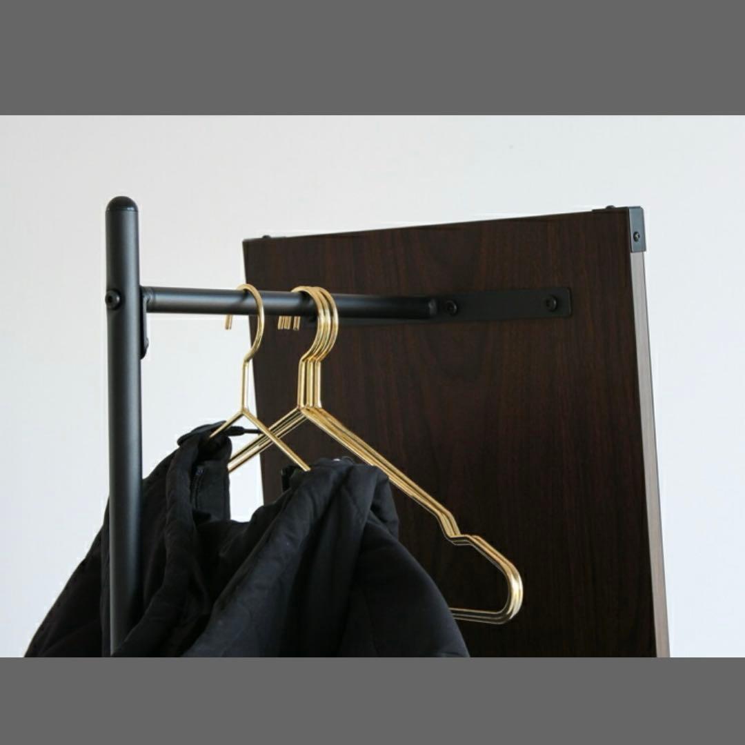 ミラー付き　ハンガーラック　姿見　ラック　スタンドミラー