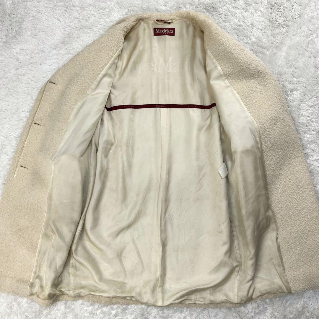 マックスマーラストゥディオ コート ウール ボア 裏地ロゴ入り 人気カラー