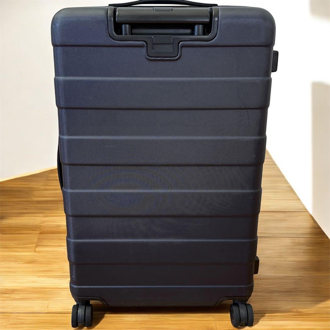 無印　キャリーケース　キャリーバーの高さを自由に調節できるストッパー付き　ハード