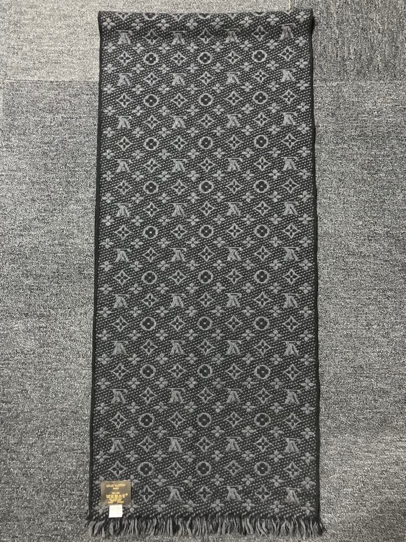 美品　ルイヴィトン　モノグラム マフラー　ウール　レディース　メンズ