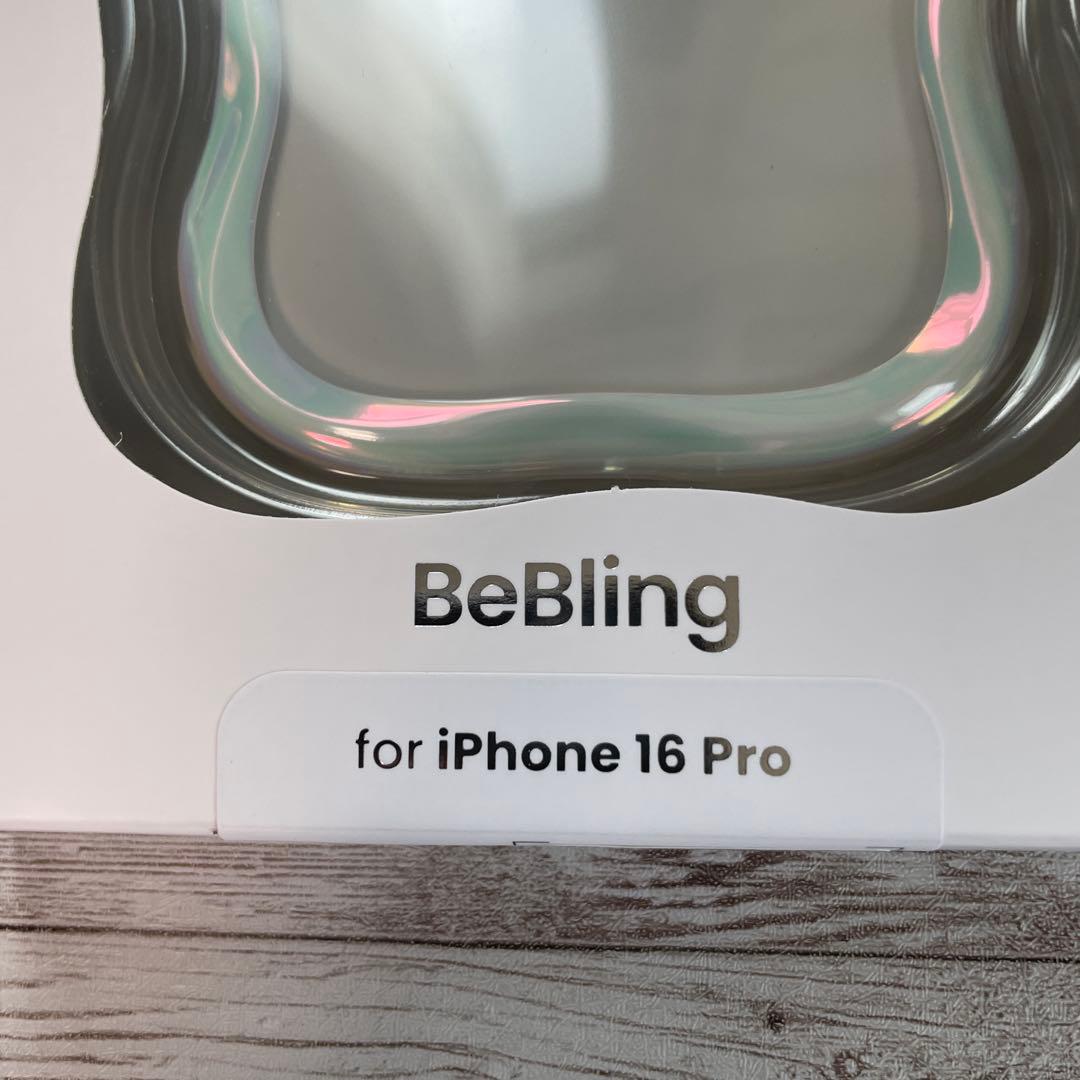 新品iPhone16proホワイトオーロラとリングセットifaceBeBling