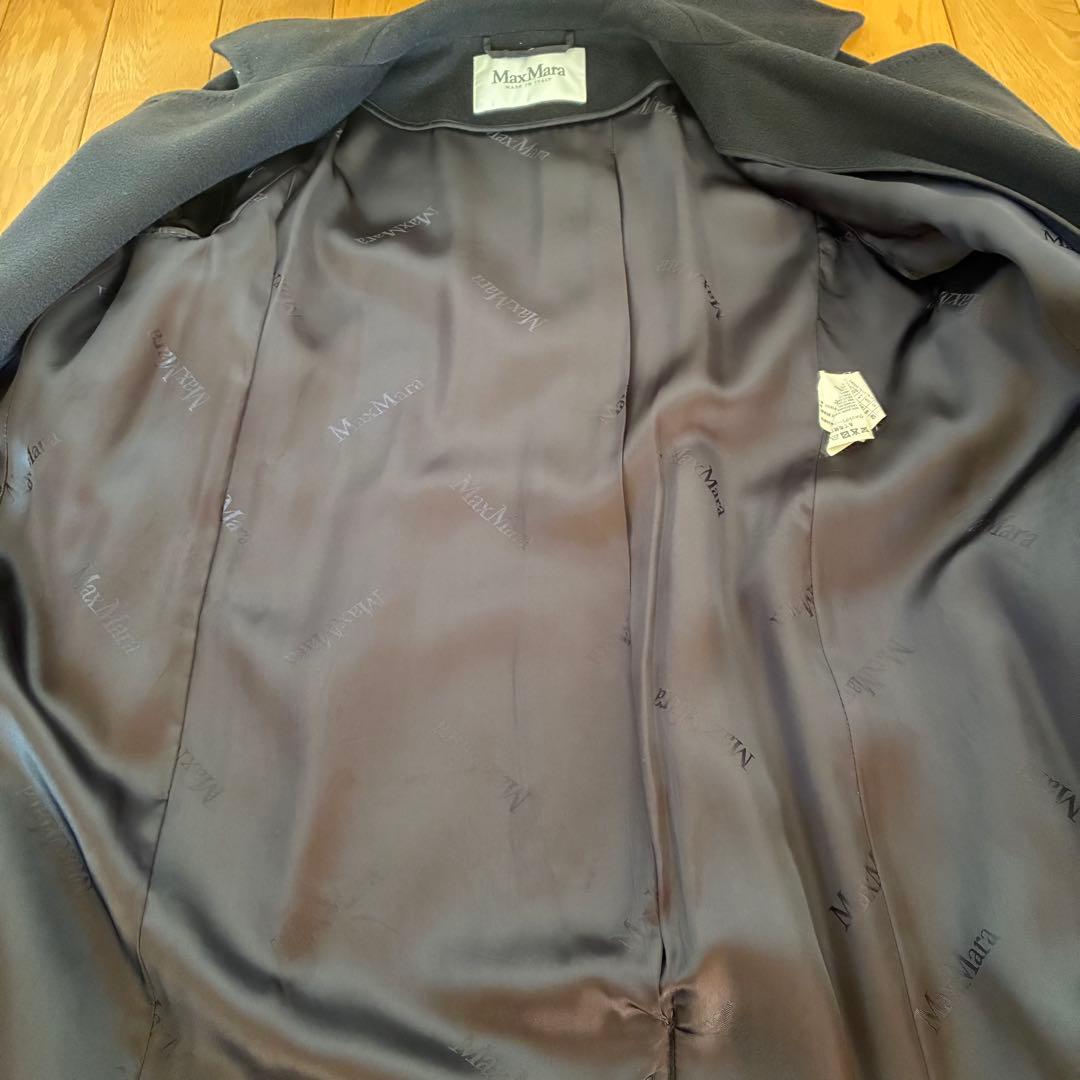 マックスマーラ　マニュエラ　40 ネイビー　キャメル100パーセントコート