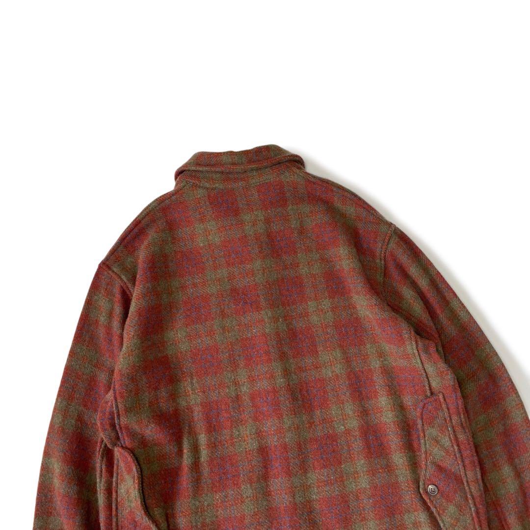 70’s 80’s ハンティングジャケット ウール チェック柄 ゲームポケット