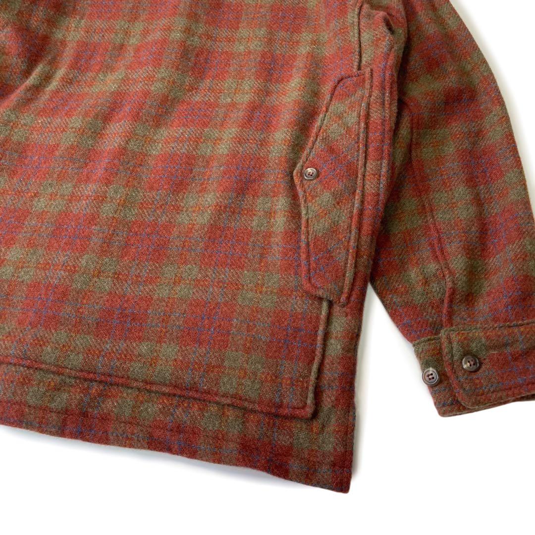 70’s 80’s ハンティングジャケット ウール チェック柄 ゲームポケット