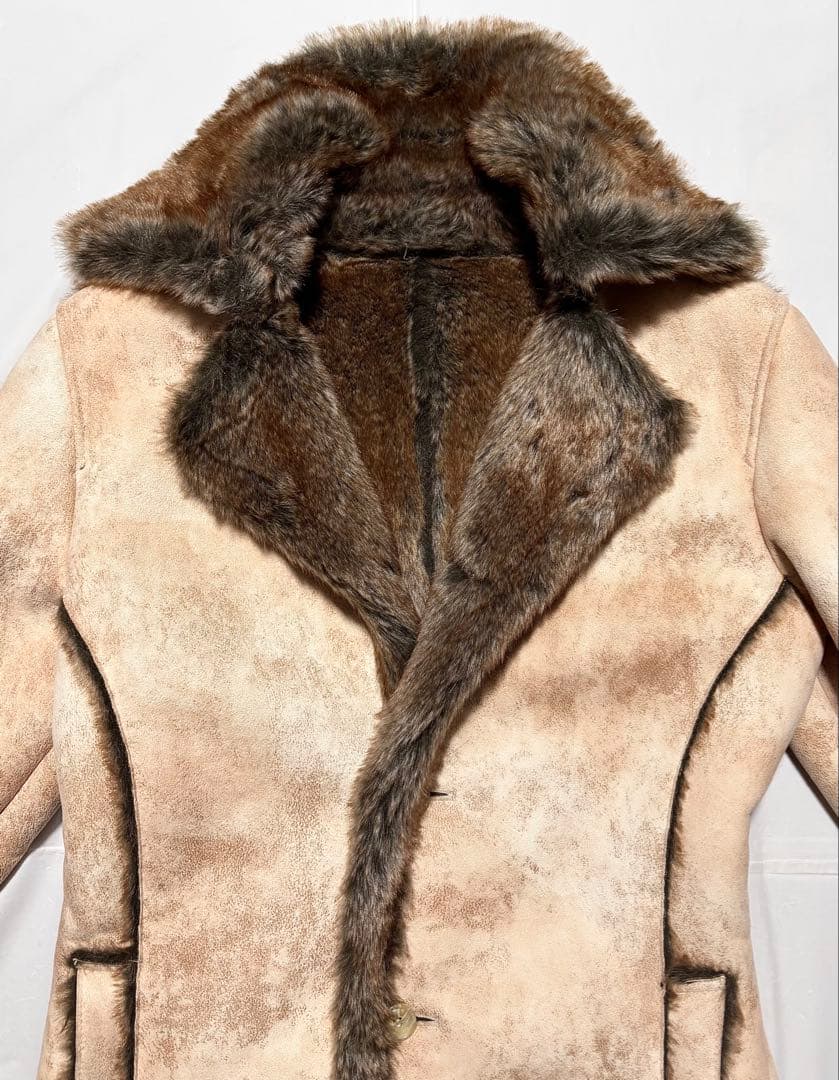 新品 近い 美品 セマンティックデザイン ファー レザー コート ジャケット M