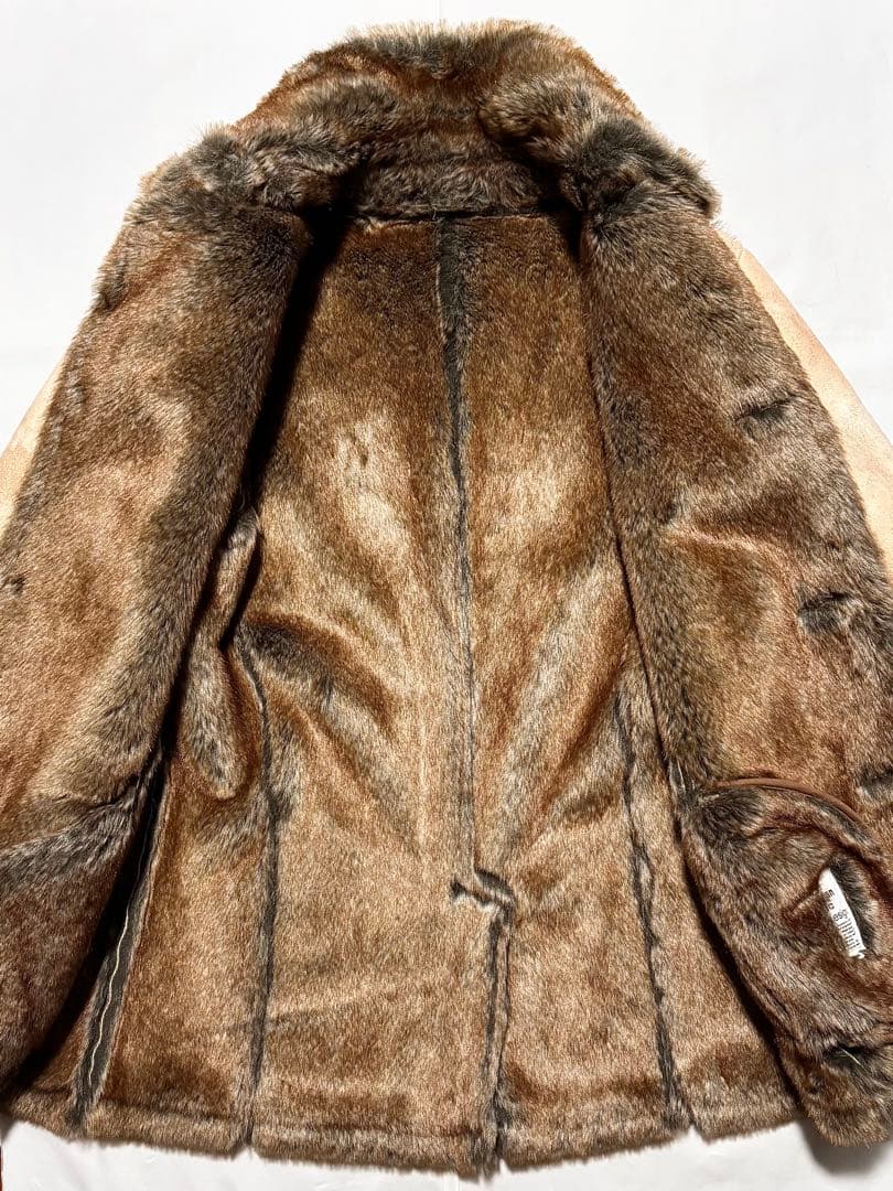 新品 近い 美品 セマンティックデザイン ファー レザー コート ジャケット M