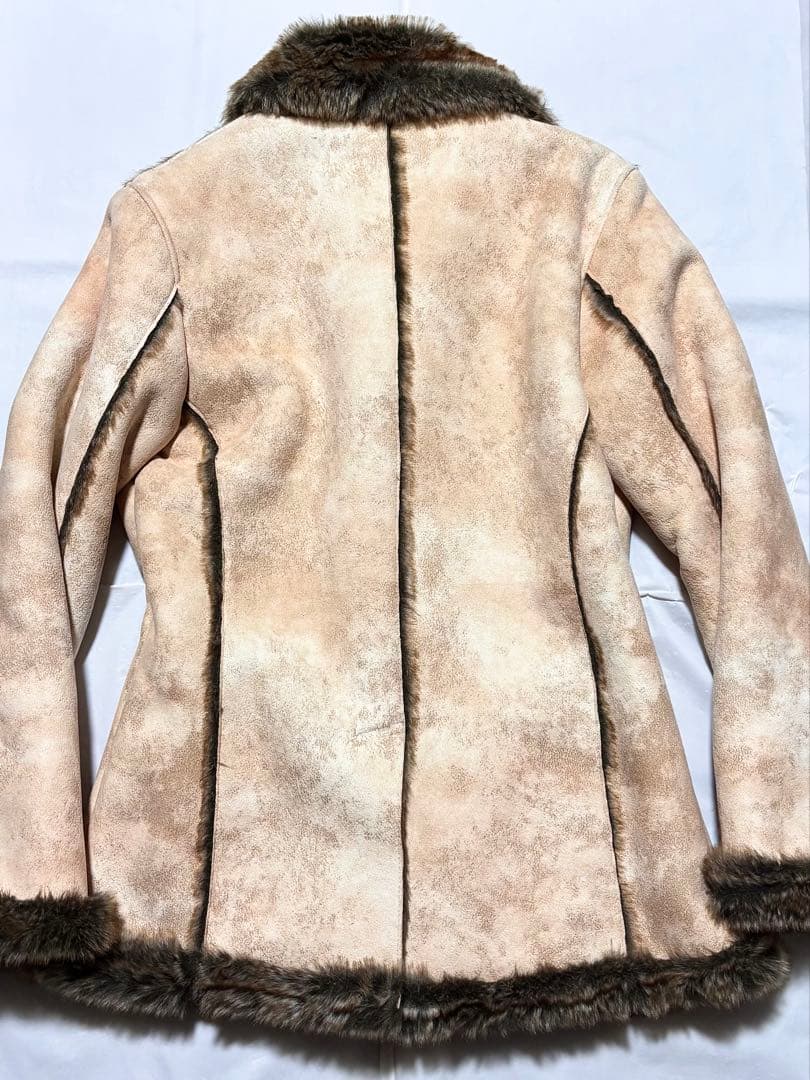 新品 近い 美品 セマンティックデザイン ファー レザー コート ジャケット M