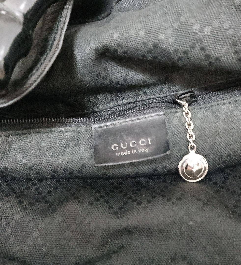 GUCCI グッチ バンブー ハンドバッグ ブラック系 ヴィンテージ