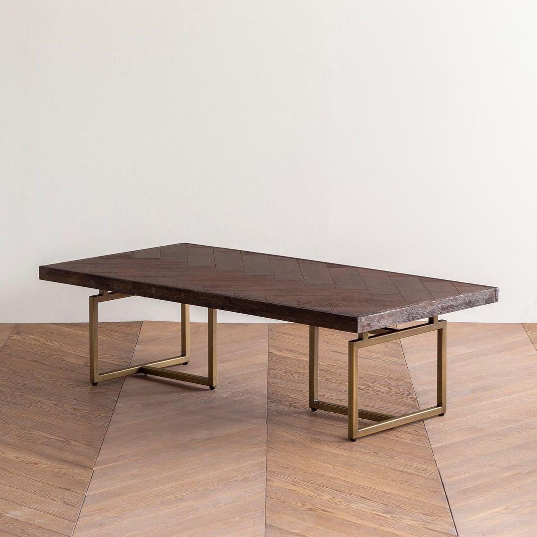 え*ん様 かなでもの　ダークブラウン ヘリンボーンセンターテーブル